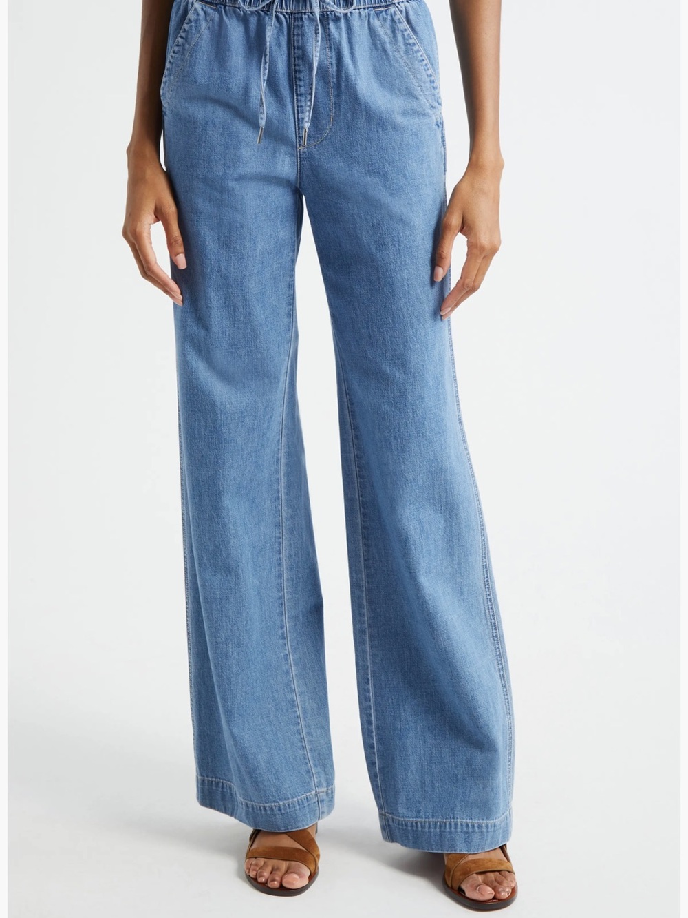 Sincerely Jules Light Blue Wide Leg Denim Jeans